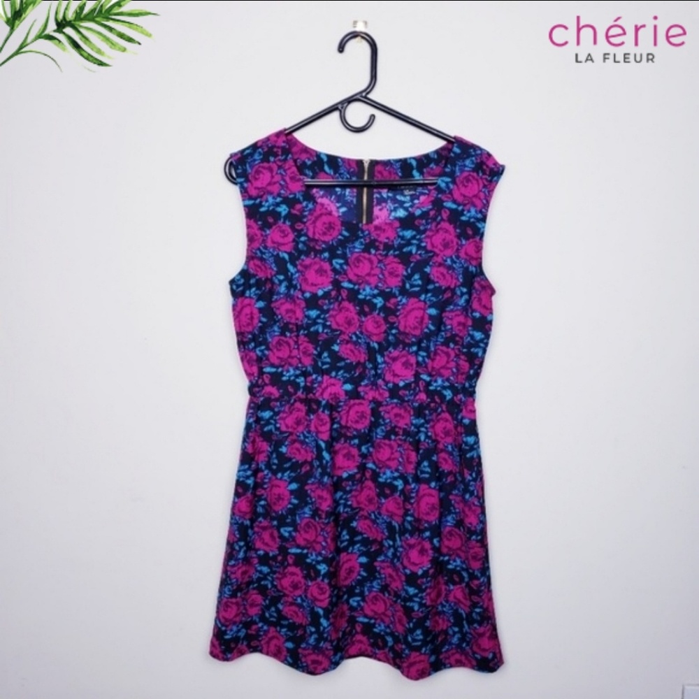 Forever 21 | Berry Floral Dress - Large